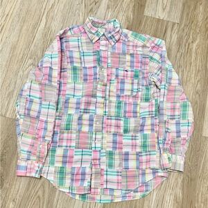 Vineyard Vines Madras Plaid Long Sleeve Tucker Shirt Cotton Button Down MENS M